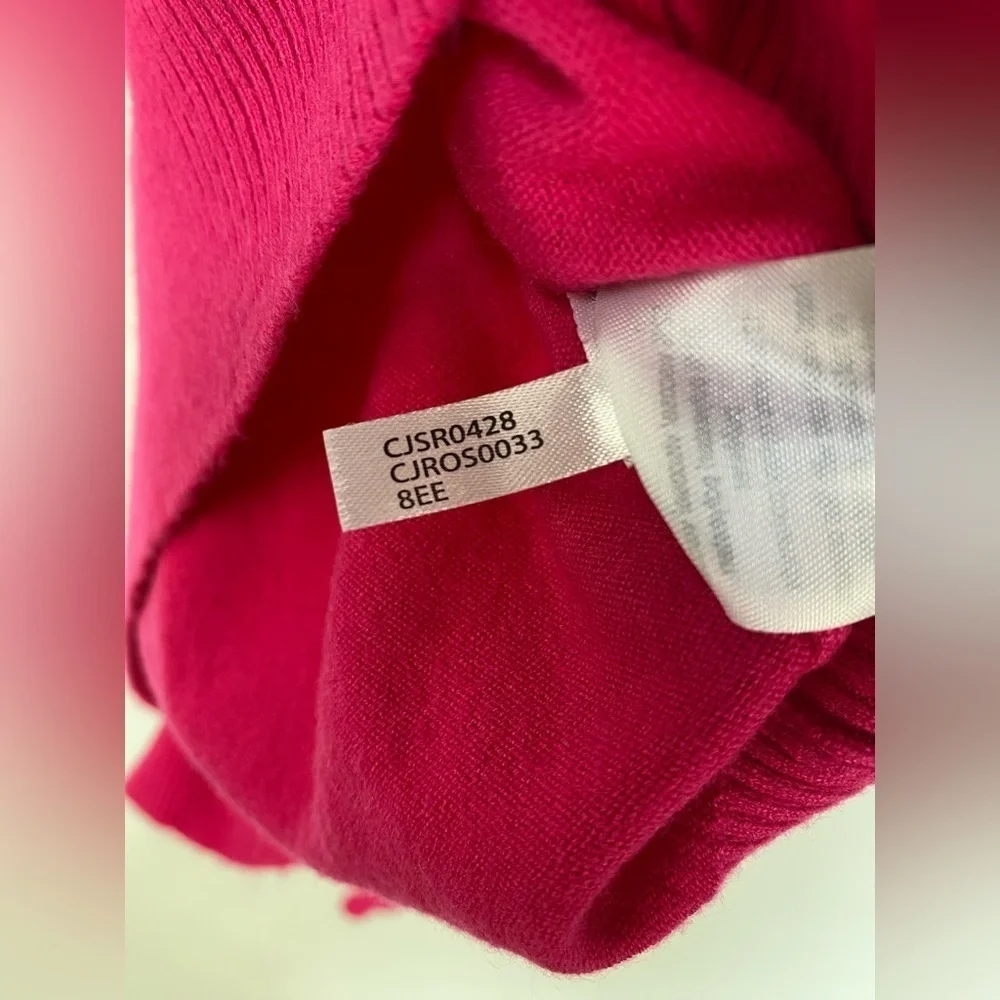 Calvin Klein Hot Pink Knit Sweater Signature Logo‎ Patch